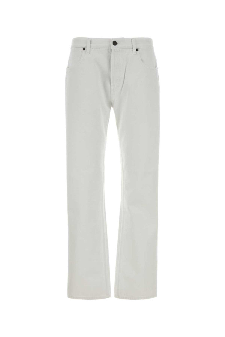 White Mid Rise Jeans 1