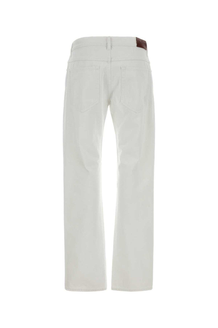 White Mid Rise Jeans 2