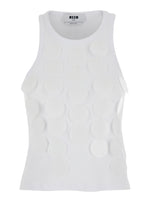 White Embellished Round Neck Top 1