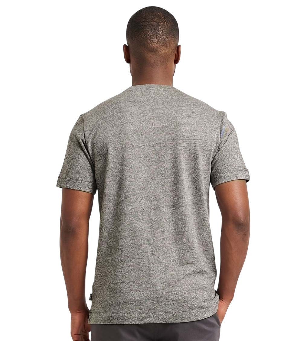 Grey Solid Crew Neck T-Shirt 2