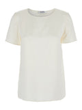 White Solid Round Neck Top 1
