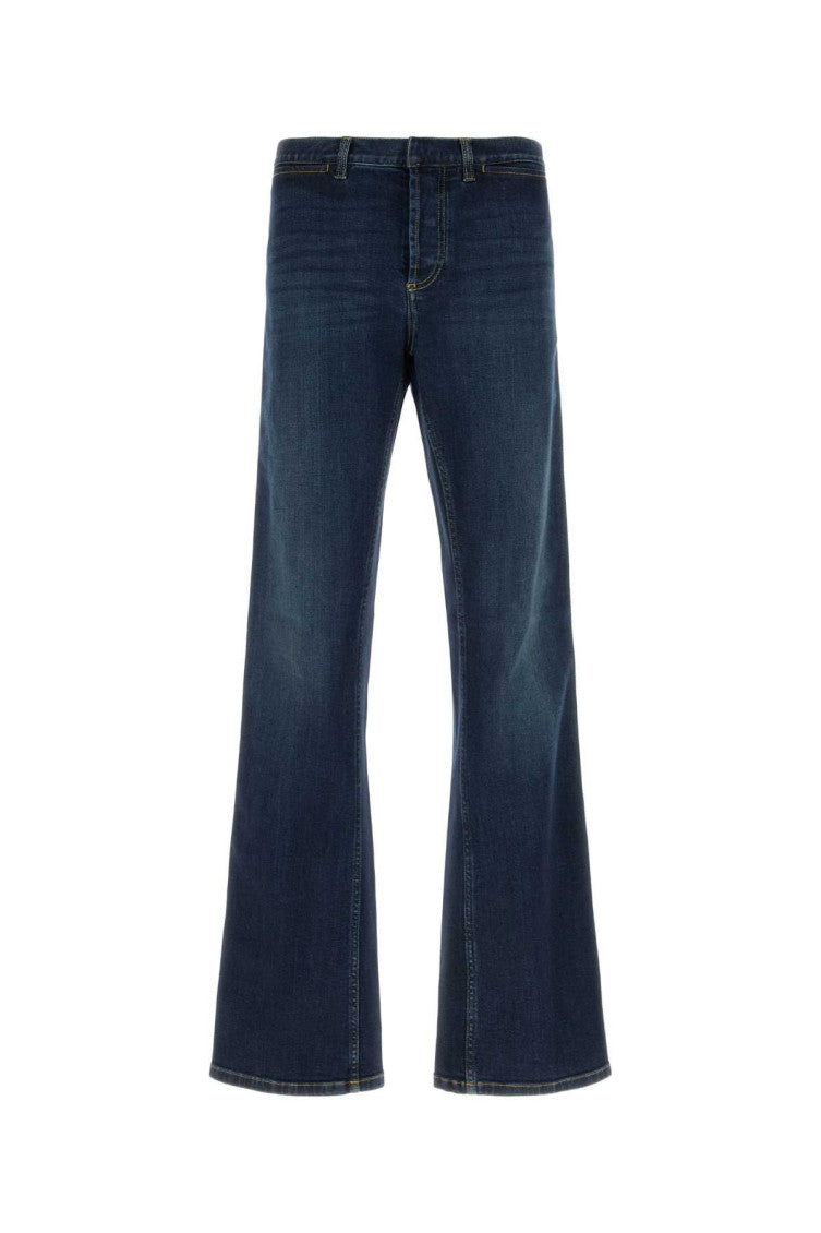 Blue Flared High Rise Jeans 1