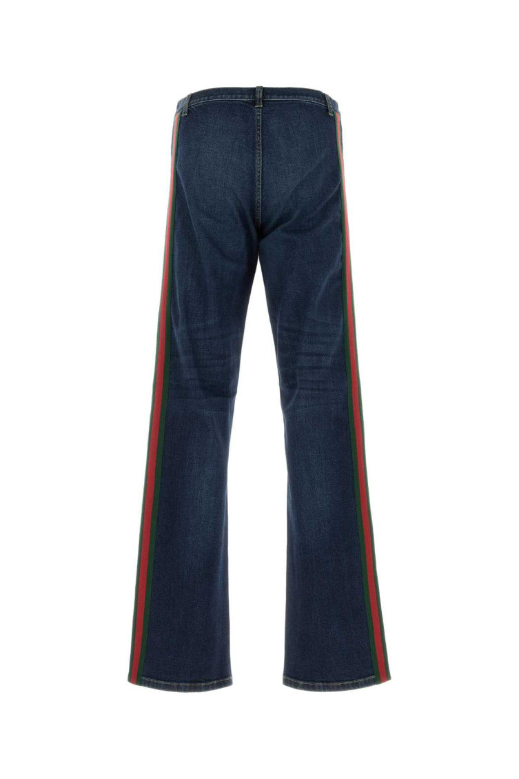 Blue Flared High Rise Jeans 2
