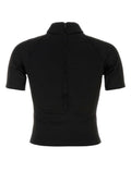 Black Mock Collar T-Shirt 1
