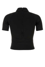 Black Mock Collar T-Shirt 1