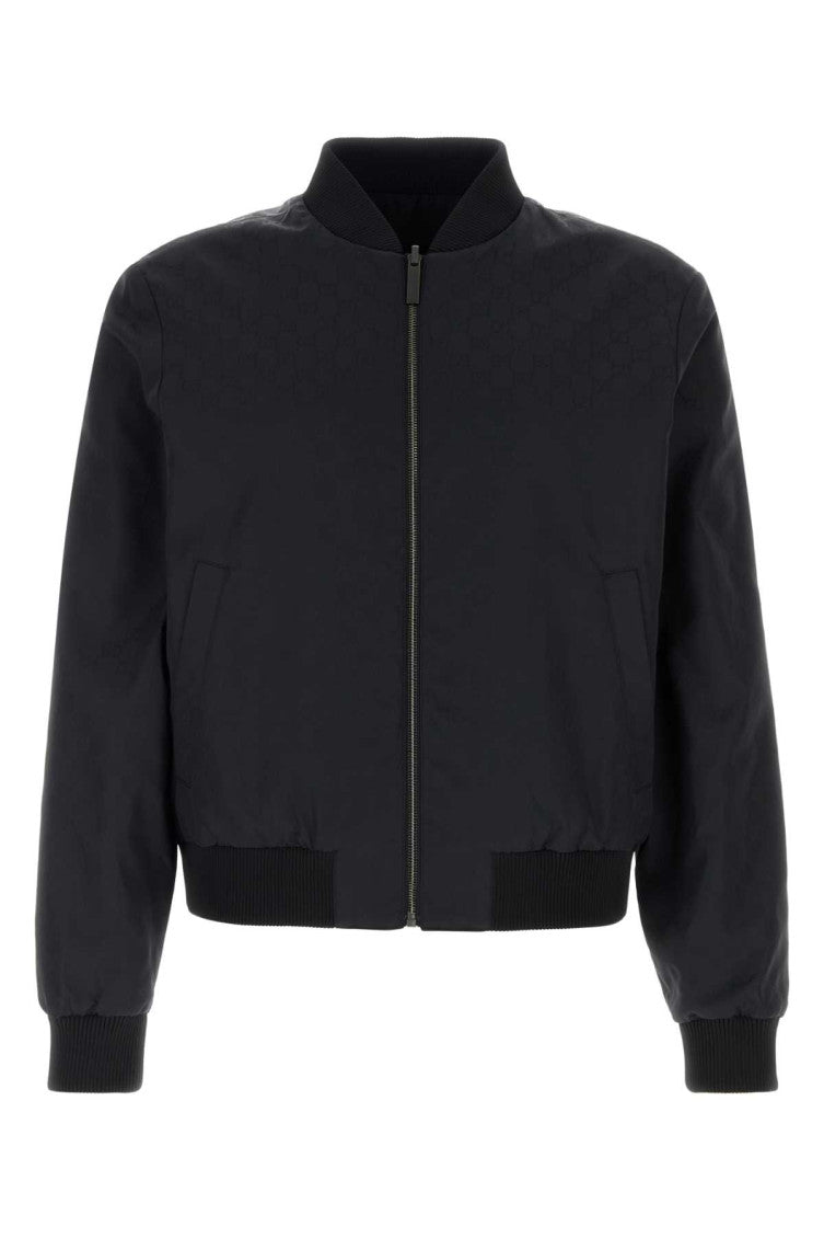 Black Mock Collar Jacket 1