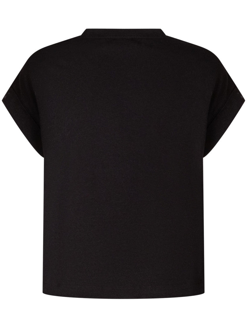 Kids Black Solid T-Shirt 2