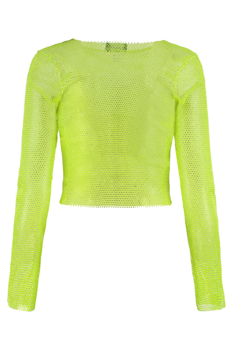 Green Embellished Round Neck Top 2