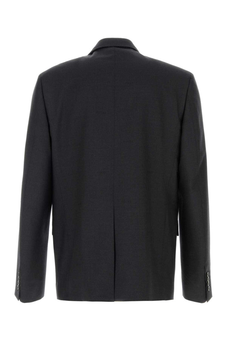 Grey Notched Lapel Blazer 2