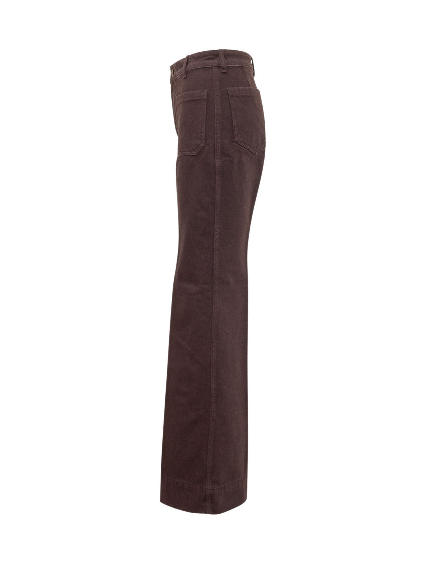 Dark Brown Straight Mid Rise Jeans 3