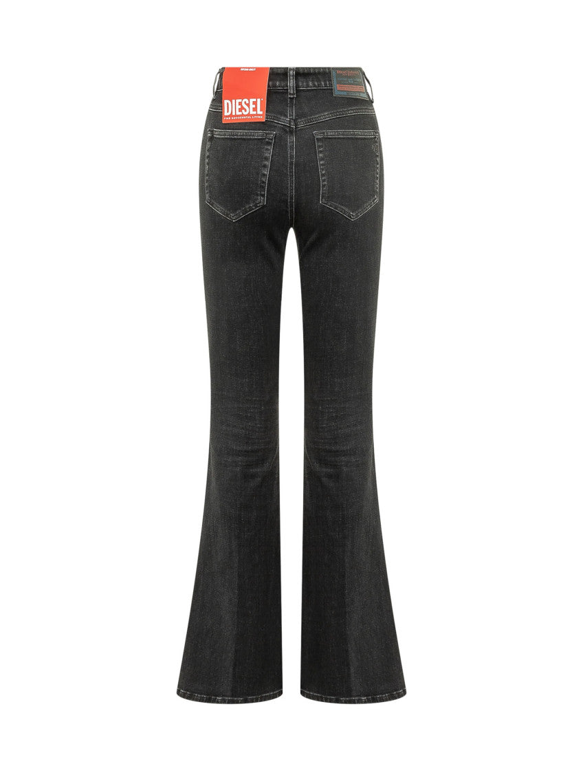 Black Flared High Rise Jeans 2