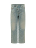 Blue Straight Mid Rise Jeans 1