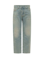 Blue Straight Mid Rise Jeans 1