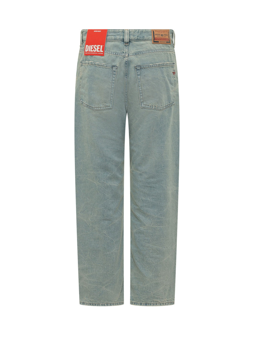 Blue Straight Mid Rise Jeans 2