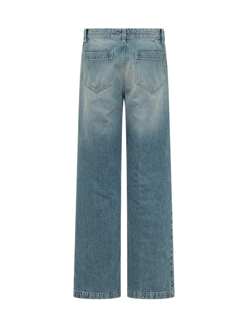 Blue Straight High Rise Jeans 2