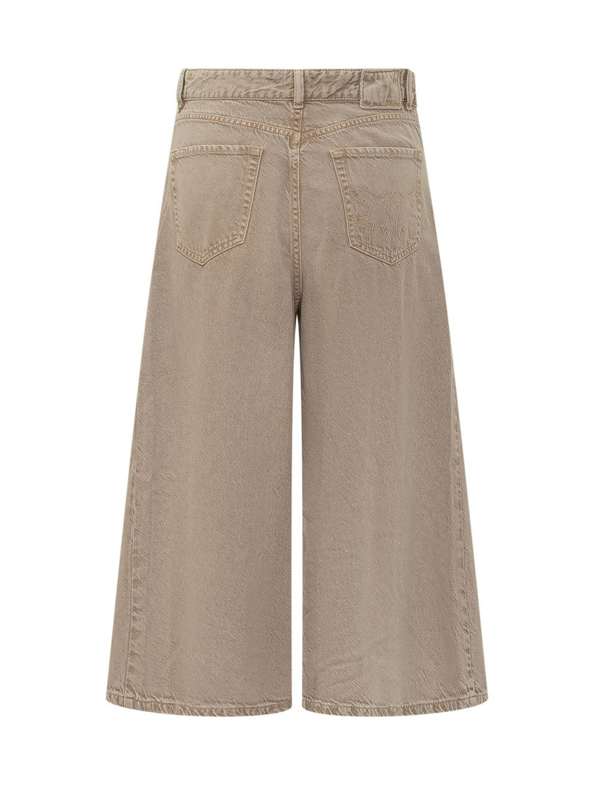 Beige Relaxed High Rise Jeans 2
