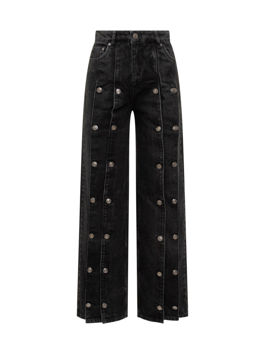 Black Straight High Rise Jeans 1