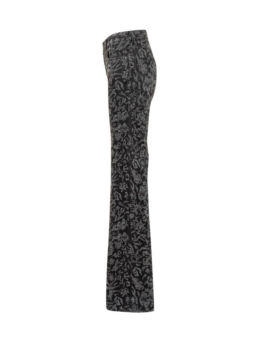 Black Flared High Rise Jeans 3