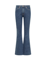 Blue Flared High Rise Jeans 1
