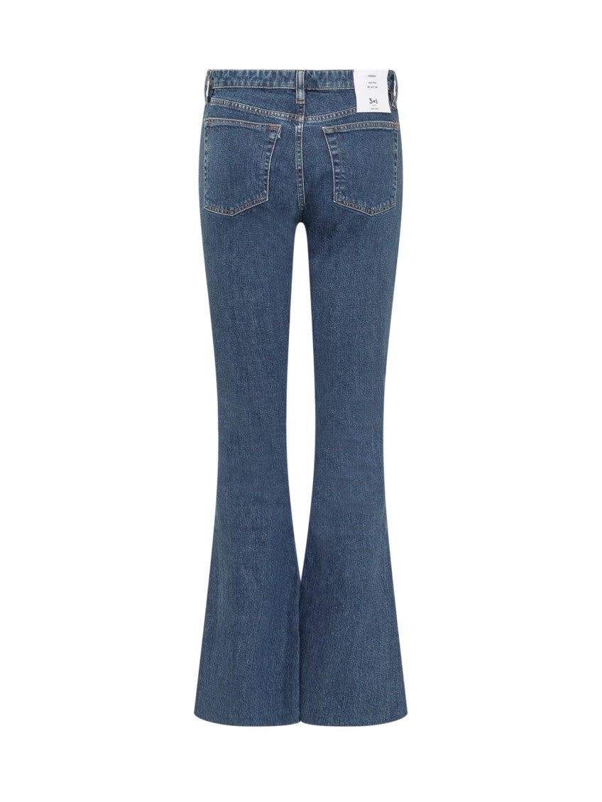 Blue Flared High Rise Jeans 2