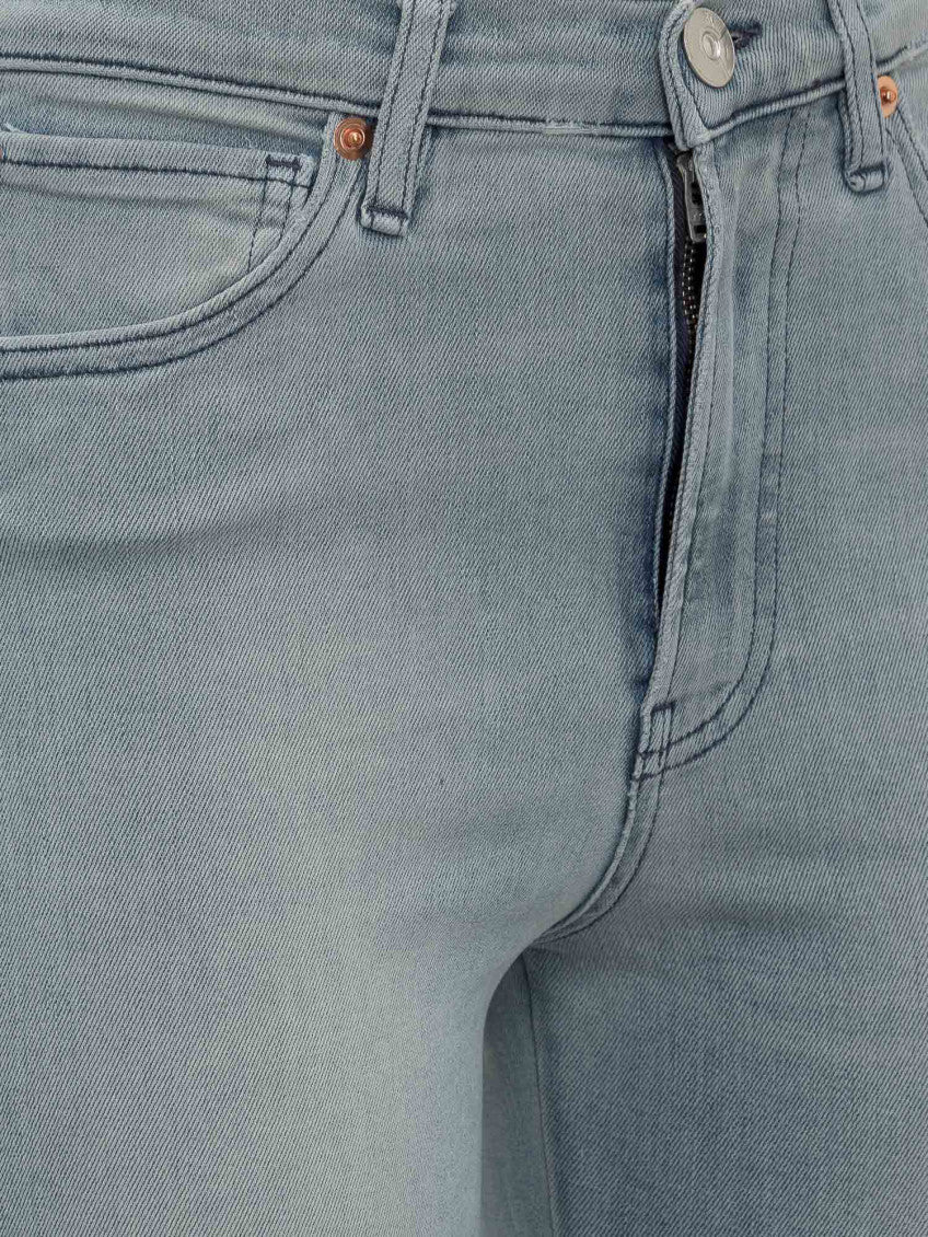 Blue Slim Mid Rise Jeans 4