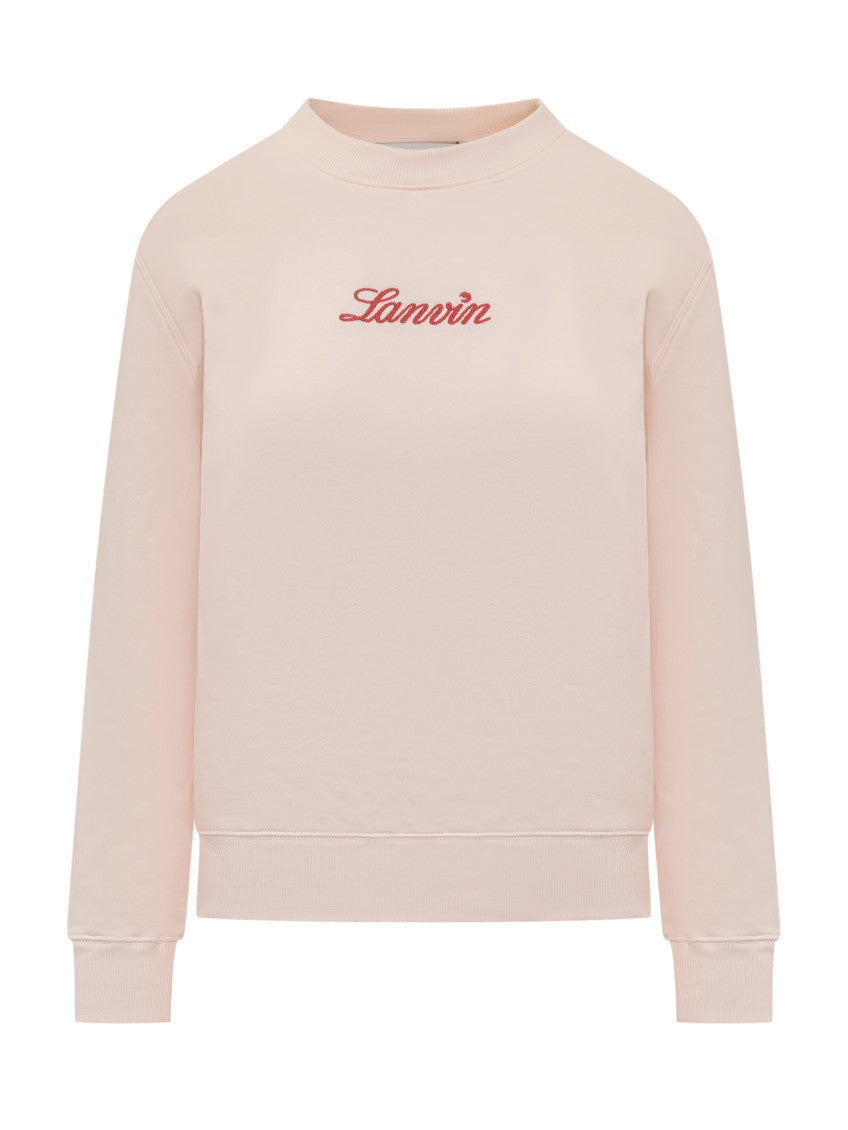 Pink Logo Crew Neck Sweatshirt 1