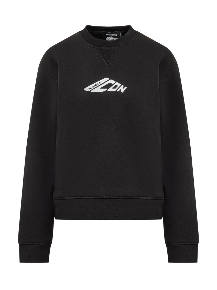 Black Logo Crew Neck Sweatshirt 1