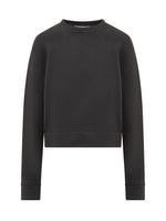 Black Solid Crew Neck Sweatshirt 1