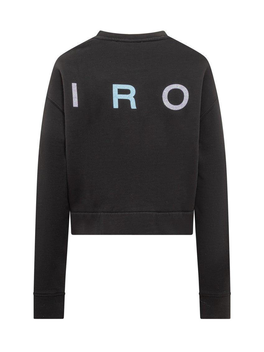 Black Solid Crew Neck Sweatshirt 2