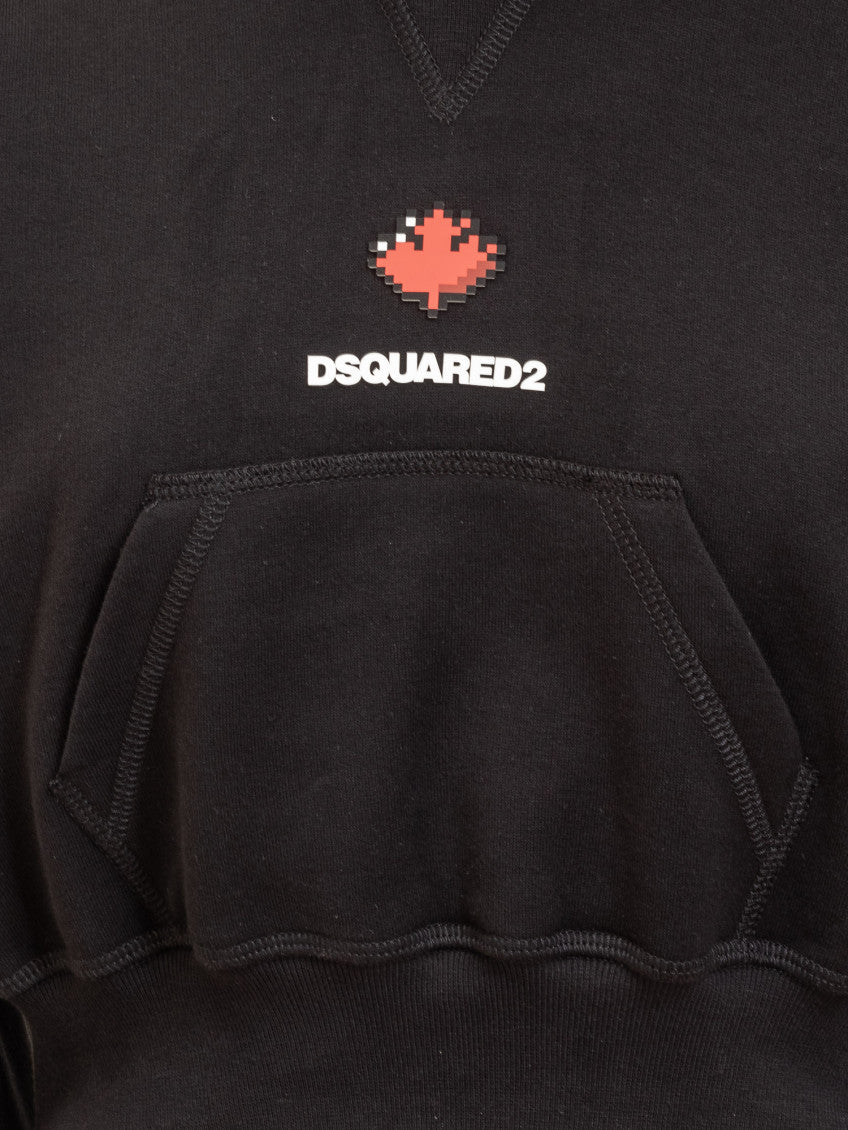 Black Logo Hood Sweatshirt 3