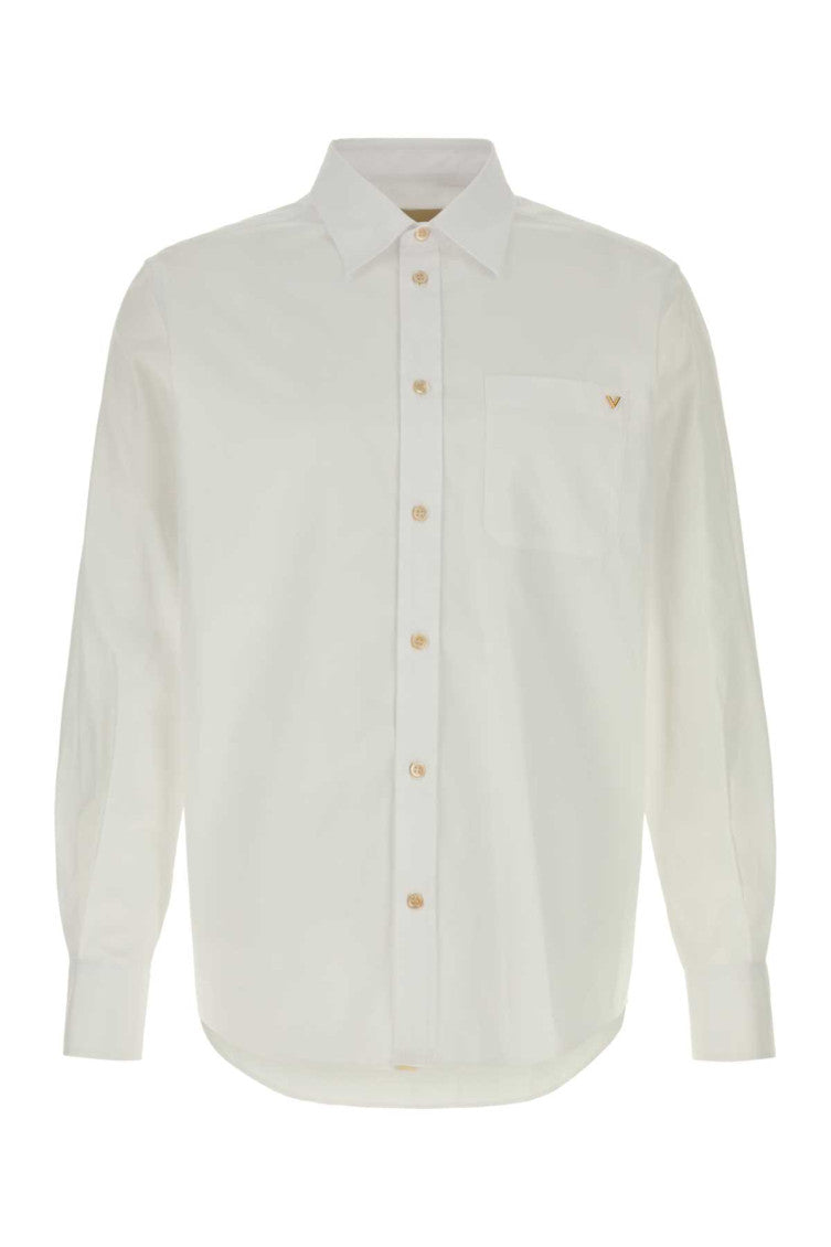 White Regular Solid Shirt 1