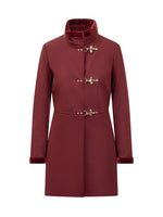 Red Mock Collar Trench Coat 1