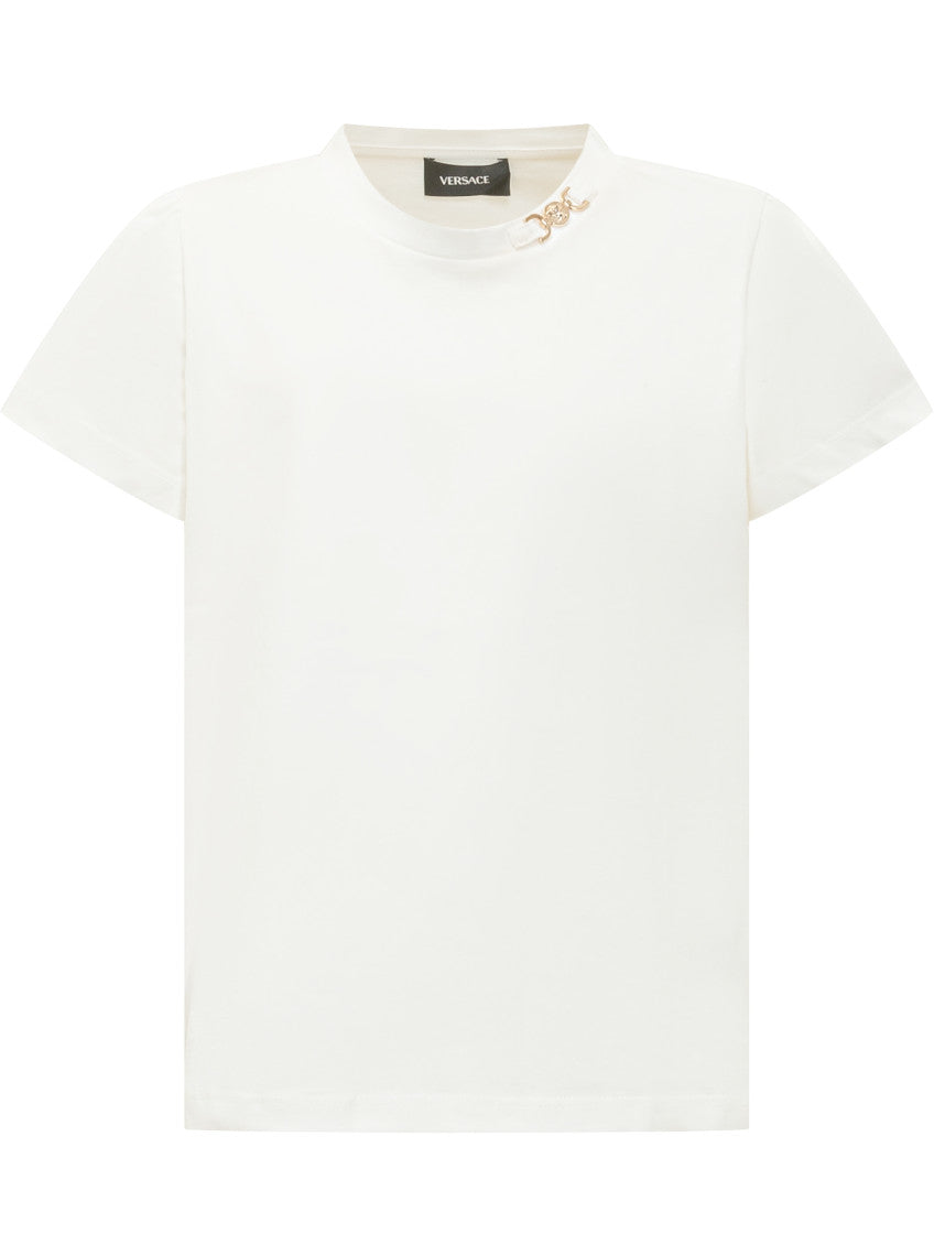 Kids White Solid T-Shirt 1