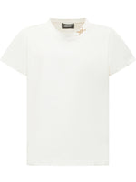 Kids White Solid T-Shirt 1