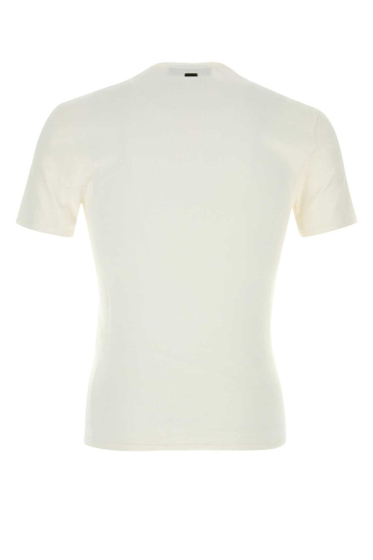 Off White V Neck T-Shirt 2