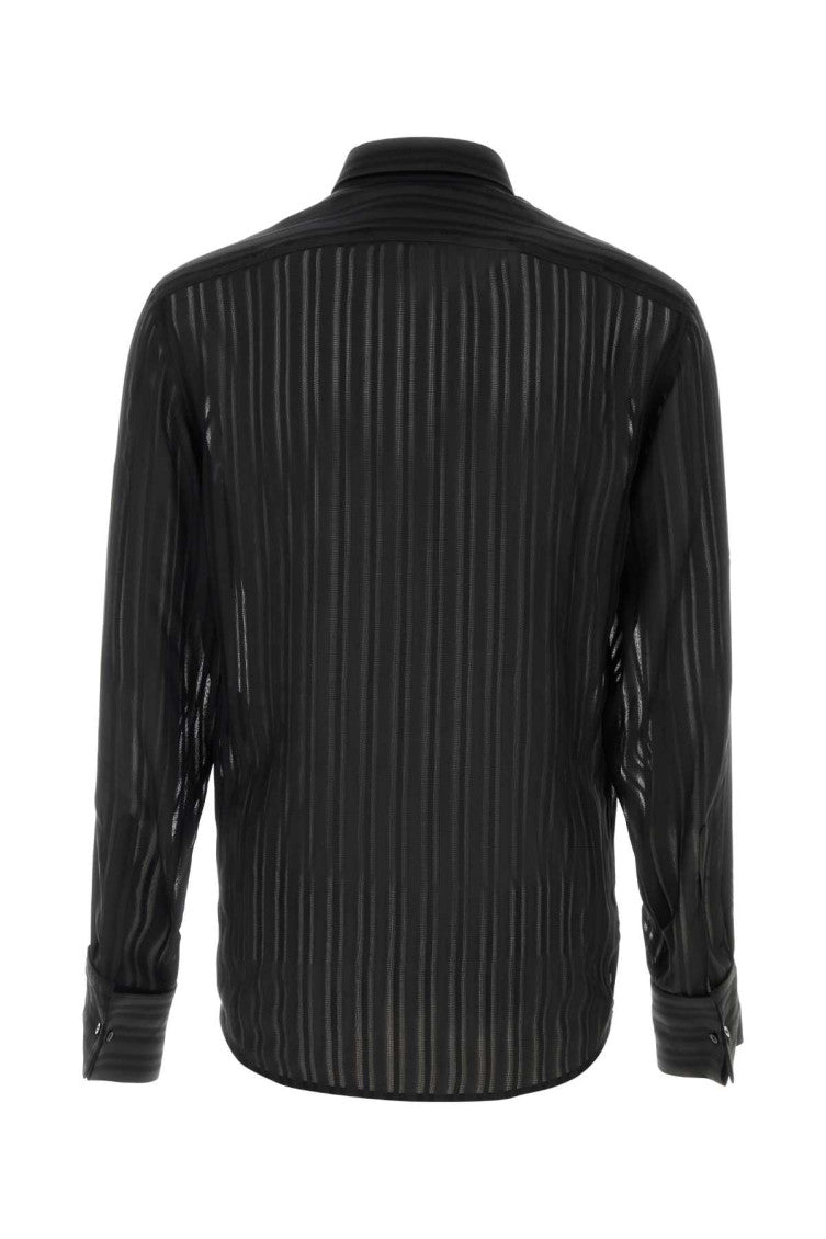 Black Regular Stripes Shirts 2