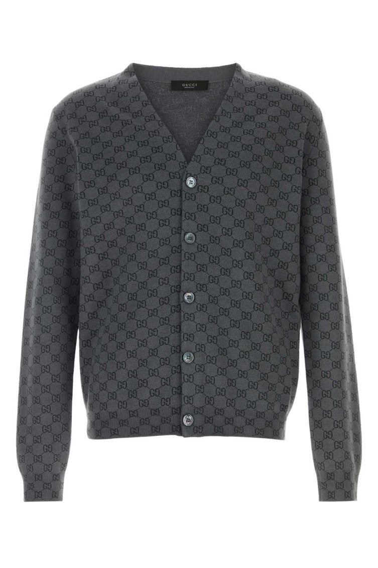 Grey V Neck Cardigans 1