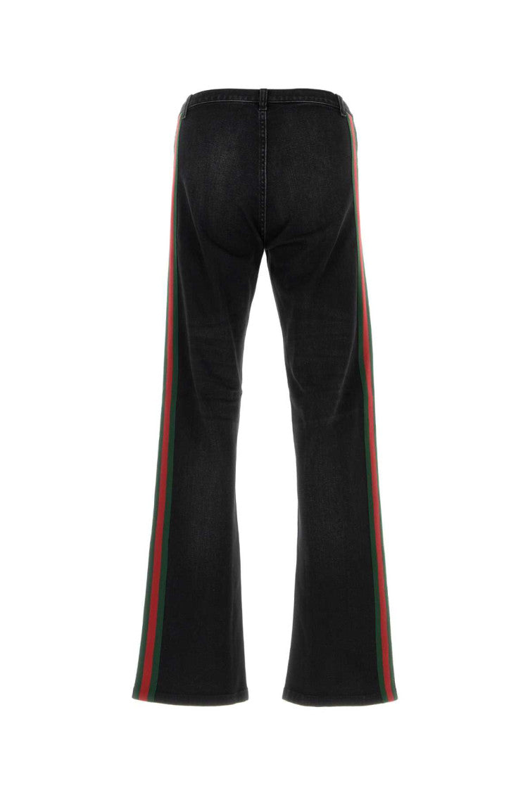 Black Flared Mid Rise Jeans 2