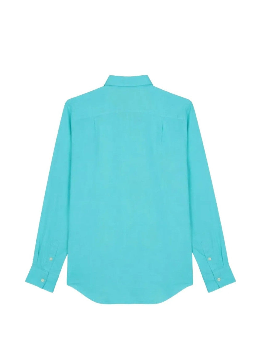 Blue Regular Solid Shirt 2