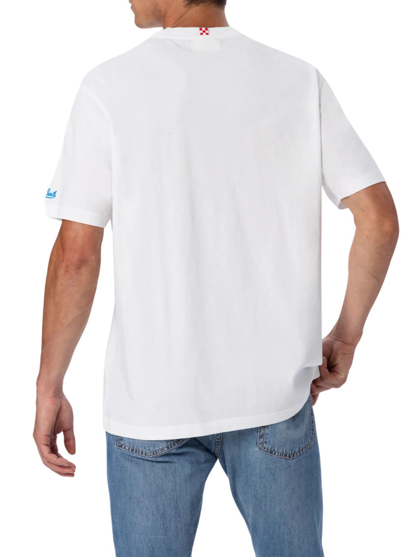White Crew Neck T-Shirt 3