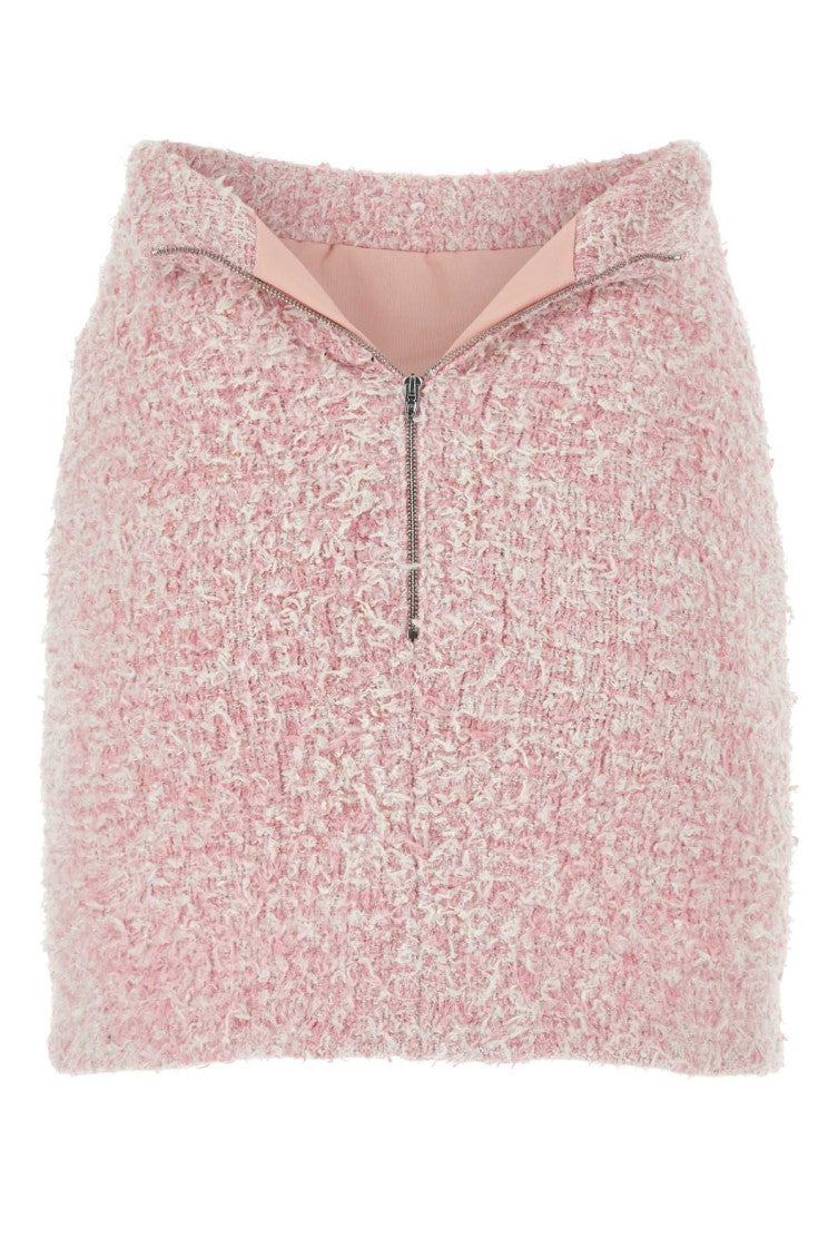 Pink Tweed Mini Skirt 2