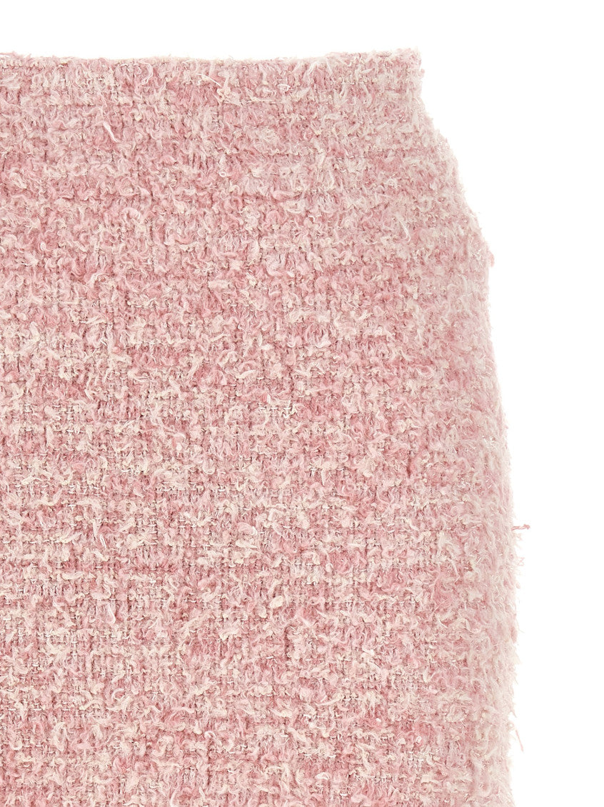 Pink Tweed Mini Skirt 3