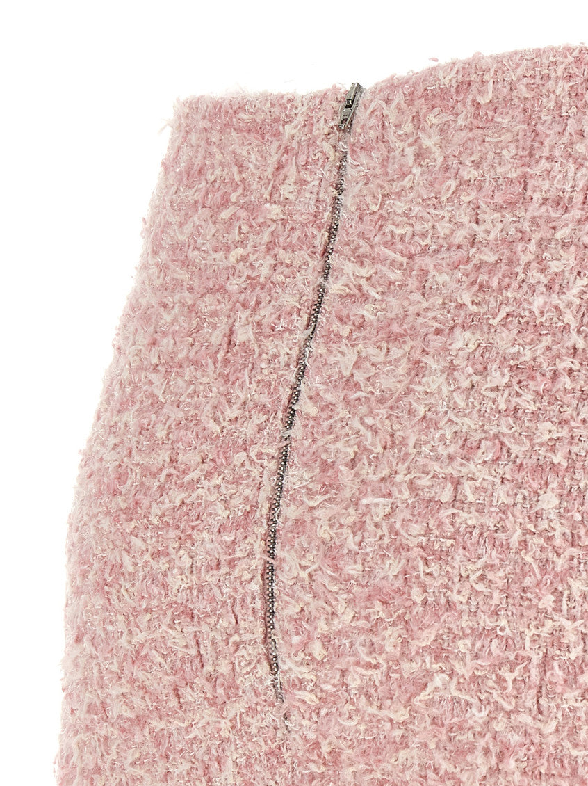 Pink Tweed Mini Skirt 4