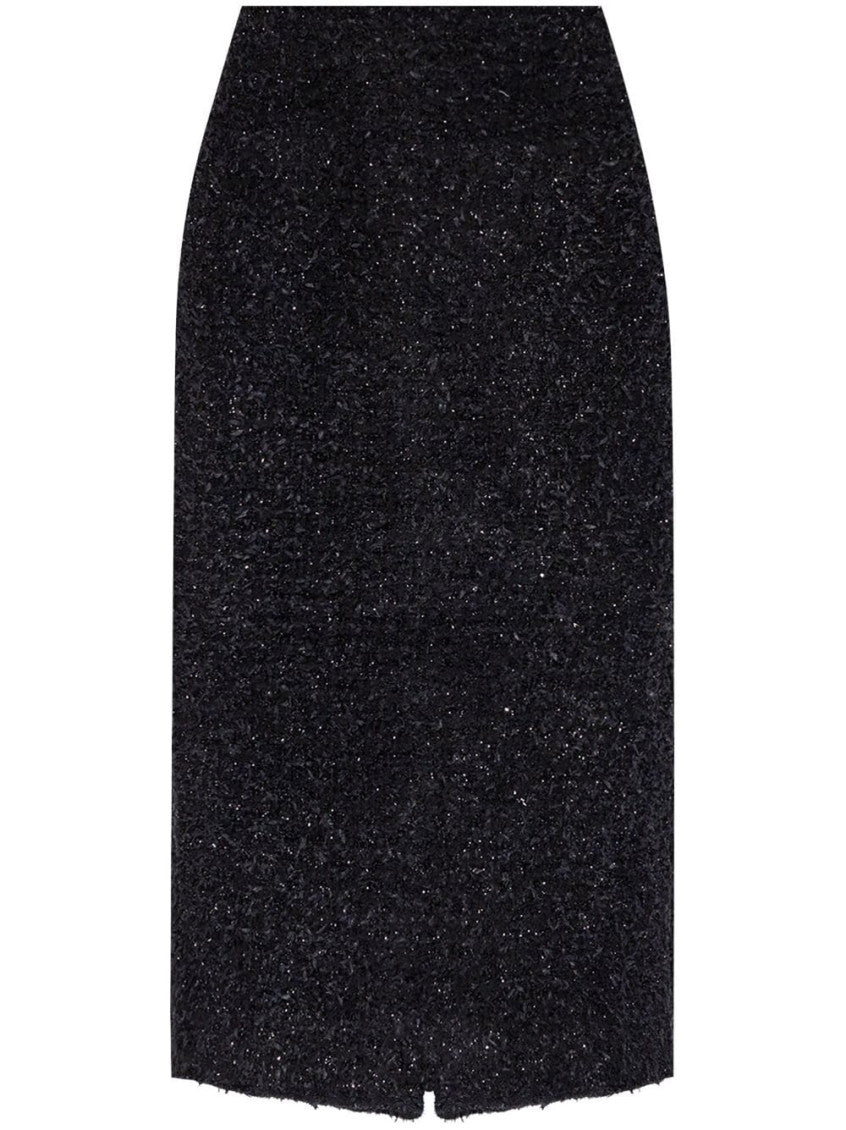Black Tweed midi skirt 1