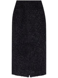 Black Tweed midi skirt 1