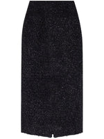 Black Tweed midi skirt 1