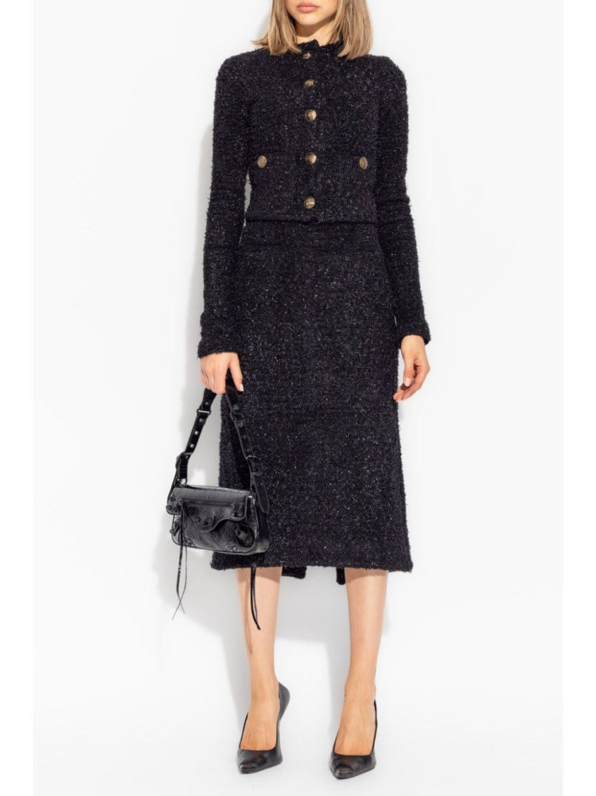 Black Tweed midi skirt 3
