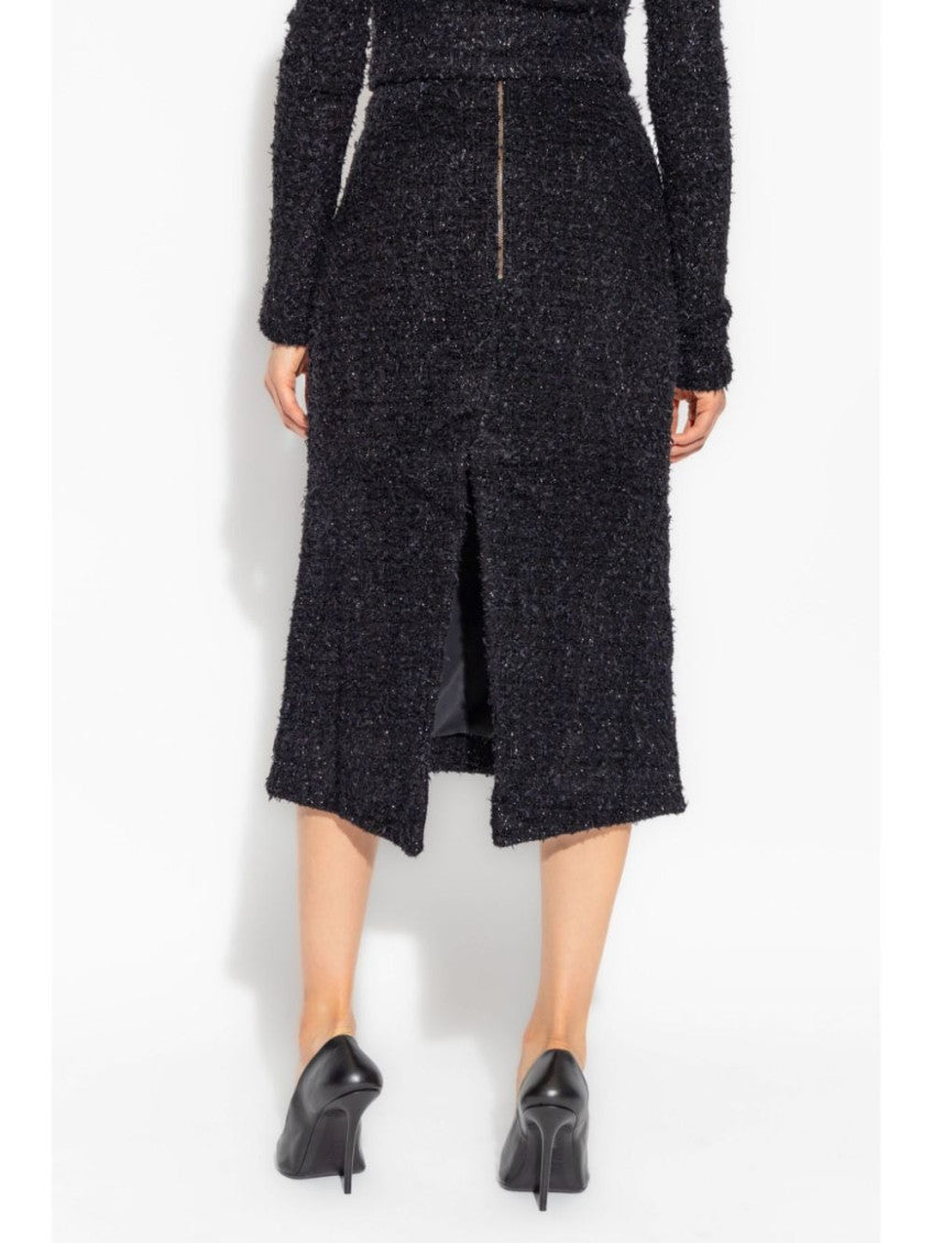 Black Tweed midi skirt 4