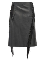 Black Fringed Alter Mat skirt 1