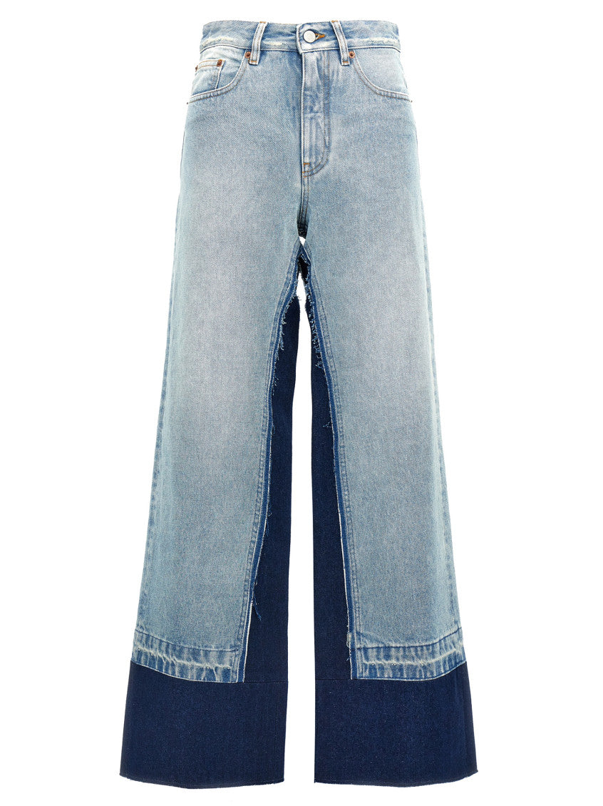 Light Blue Contrast insert jeans 1